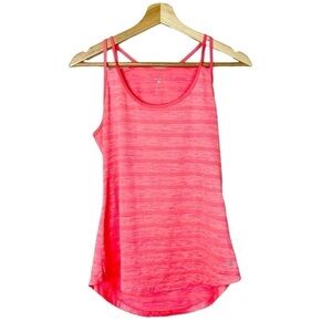 Layer 8 Neon Pink Striped Athletic Tank Top S